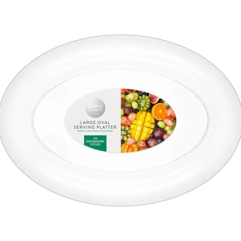 Plateau oval plastique reutilisa Vaisselle Jetable