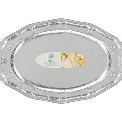 Sale Plateau oval x2 aluminium Vaisselle Jetable