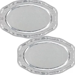 Sale Plateau oval x2 aluminium Vaisselle Jetable