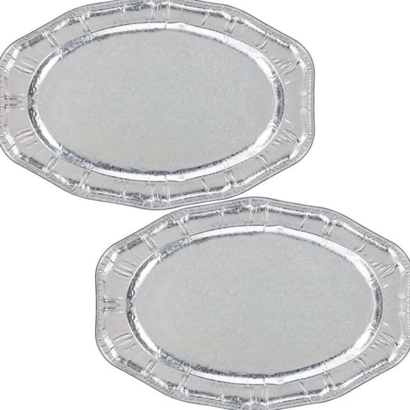 Sale Plateau oval x2 aluminium Vaisselle Jetable