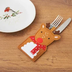 Outlet Pochettes velour pour couverts Enfant Accessoire Noël Enfant