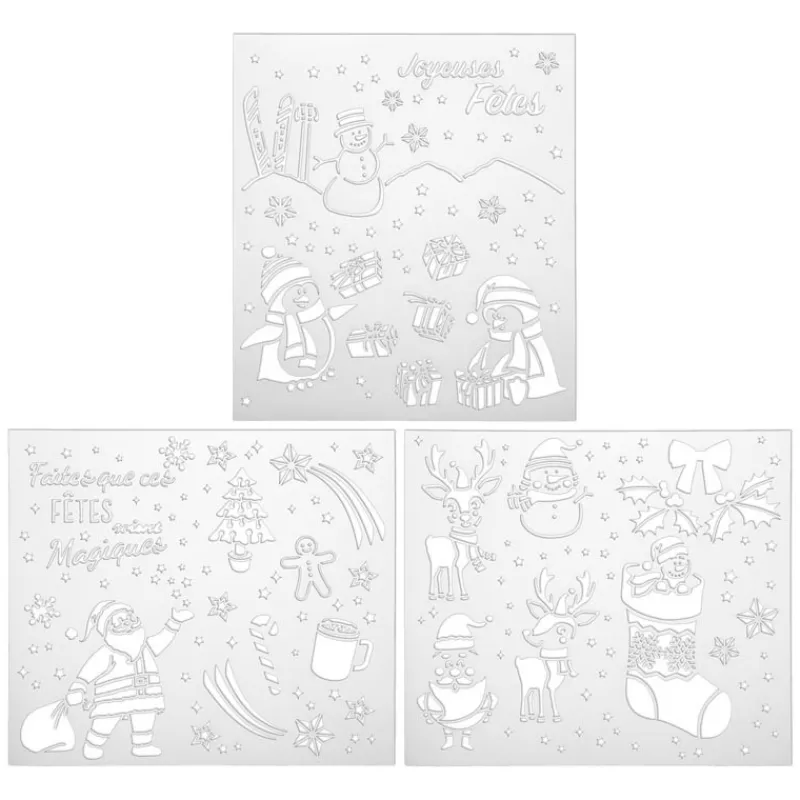 Pochoir de noel x3 - 42x37 cm Décoration