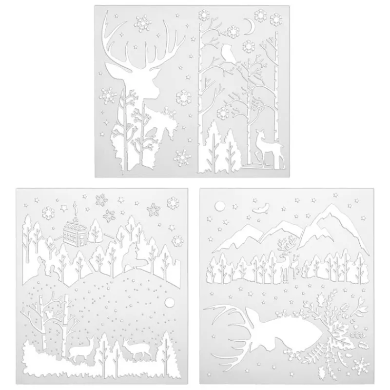 Pochoir de noel x3 - 42x37 cm Décoration
