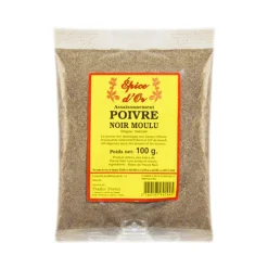 Sale Poivre noir moulu 100g Epicerie Salée·Condiment, Assaisonnement
