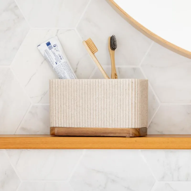 Online Porte brosse a dent effet pierre Accessoire Salle De Bain
