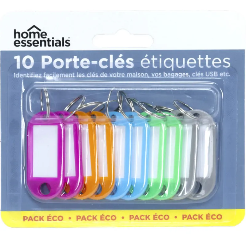 Clearance Porte-cles x10 avec etiquette Quincaillerie