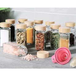 Hot Pot a epices verre x12 + entonno Boîte, Rangement