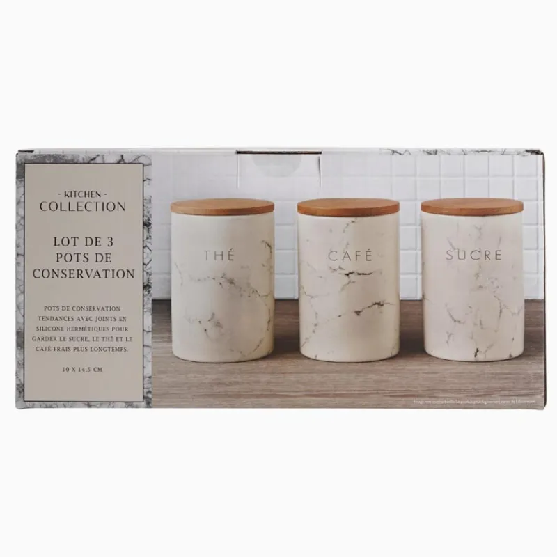 New Pot de conservation x3 Boîte, Rangement