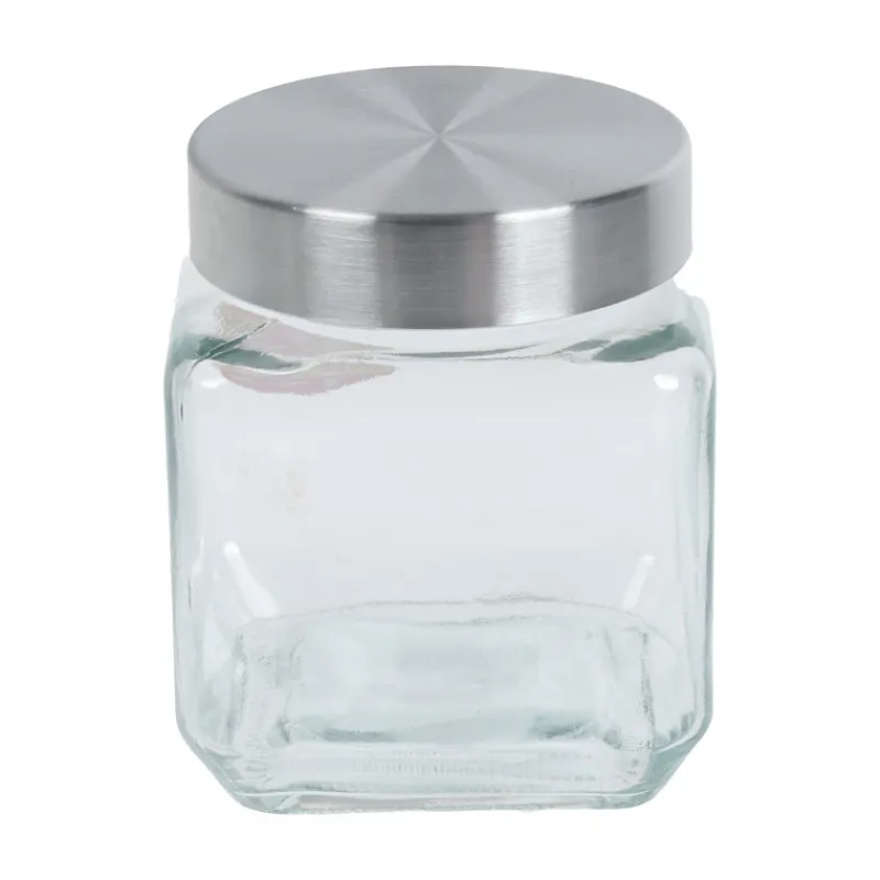 Discount Pot en verre couvercle inox Boîte, Rangement