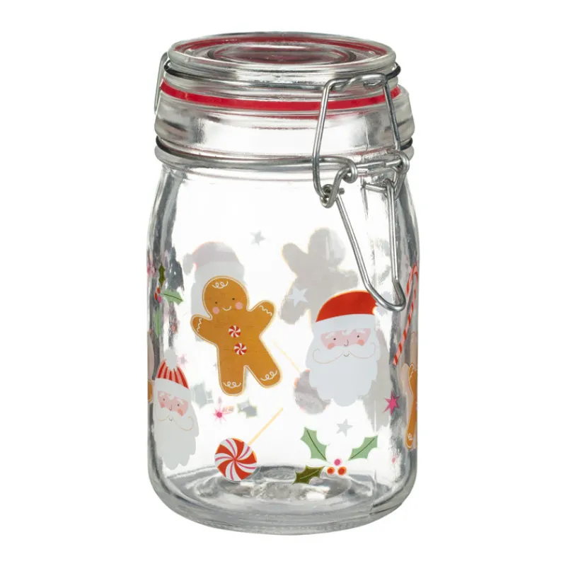 Sale Pot en verre motifs noel Boîte, Rangement