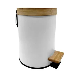Online Poubelle 3l blanche cv bambou Accessoire Wc