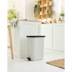 Outlet Poubelle ribo 40l blanc casse Poubelle