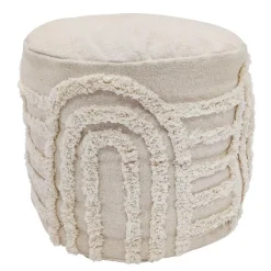 Clearance Pouf arch d40x30cm creme Décoration Textile·Pouf