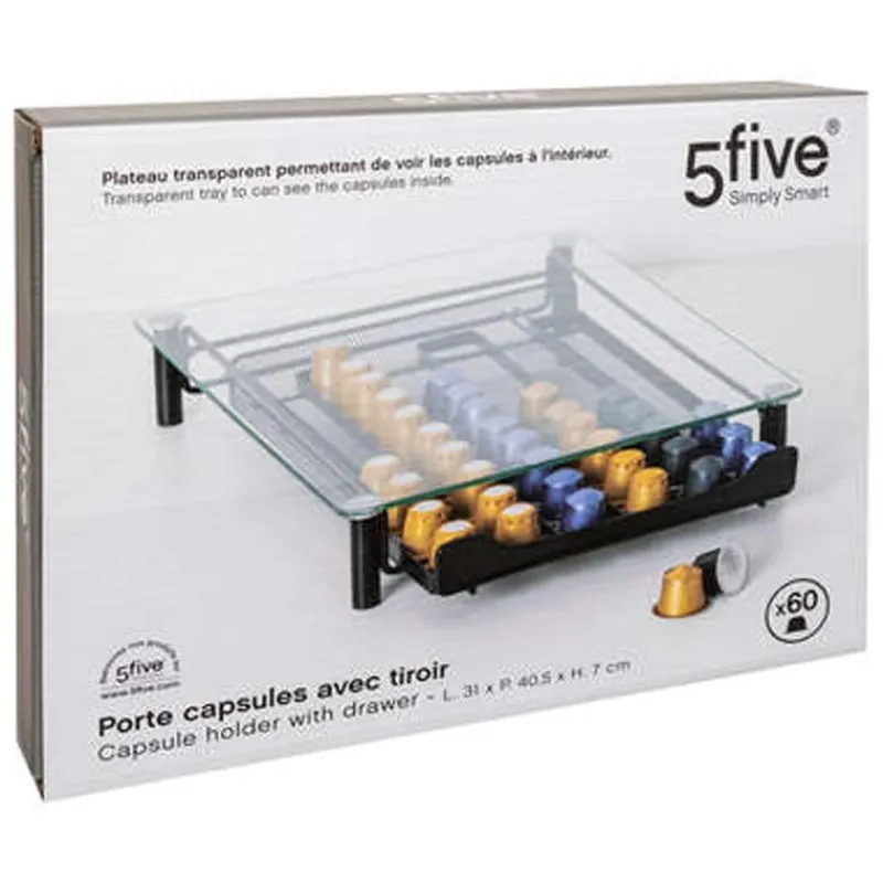 Range capsule tiroir metal noir Ustensiles, Accessoire De Cuisine