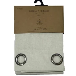 New Rideau Aillets coton 140x240cm b Rideau, Voilage·Rideau