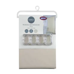 Online Rideau de douche beige Accessoire Salle De Bain