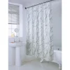 Rideau de douche reflet argent Accessoire Salle De Bain