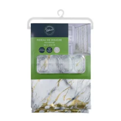 Outlet Rideau de douche reflets or Accessoire Salle De Bain