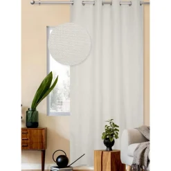 Discount Rideau maille 140x240cm creme Rideau, Voilage·Rideau