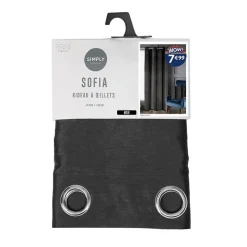Discount Rideau sofia 140x240 noir Rideau, Voilage·Rideau