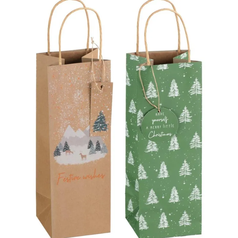 New Sac bouteille forest Emballage Cadeau
