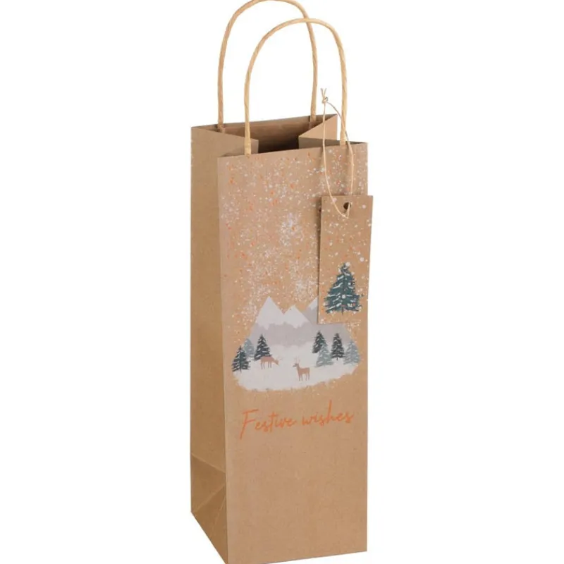 New Sac bouteille forest Emballage Cadeau