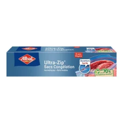 Hot Sacs congelation zip moyen x8 Alu, Film, Sac Poubelle