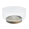 Discount Saladier en verre et acacia 23cm Vaisselle, Art De La Table·Assiette, Service