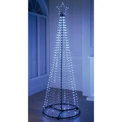 Discount Sapin en led blanc froid h210cm Sapin