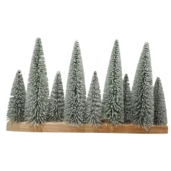 Clearance Sapin enneige sur socle 28cm Décoration