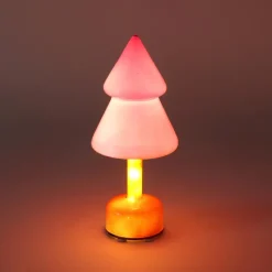 Discount Sapin verre avec pied colore led Décoration