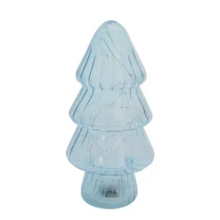 Discount Sapin verre bleu led h16cm Décoration