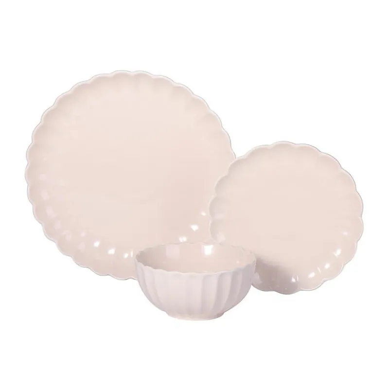 Best Service 12 pcs forme fleurs rose Vaisselle, Art De La Table·Assiette, Service