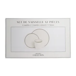 Best Service 12 pieces naturel creme Vaisselle, Art De La Table·Assiette, Service