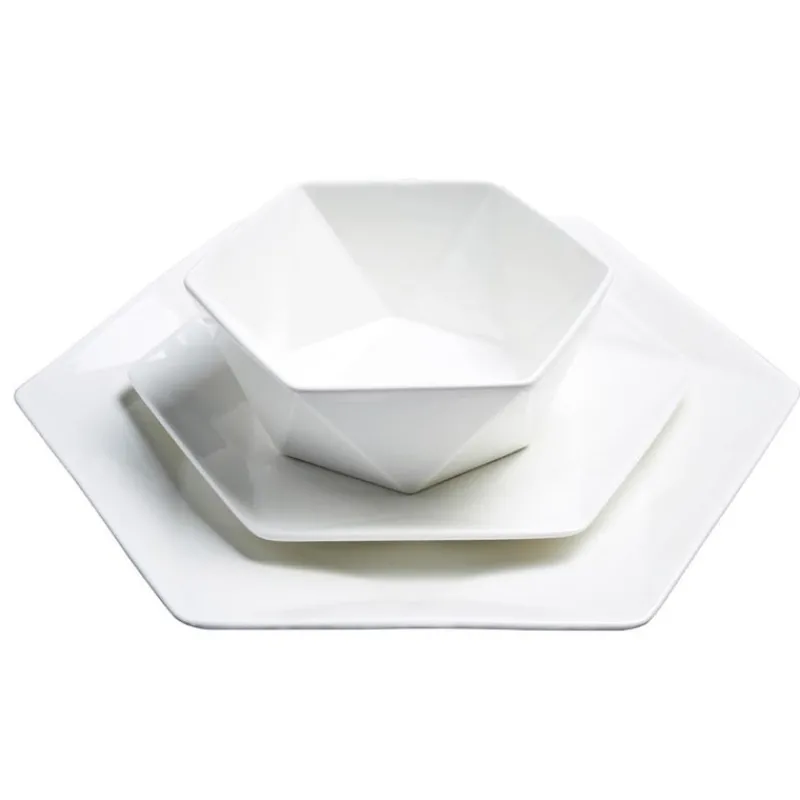 Sale Service vaisselle hexag 12pcs Vaisselle, Art De La Table·Assiette, Service