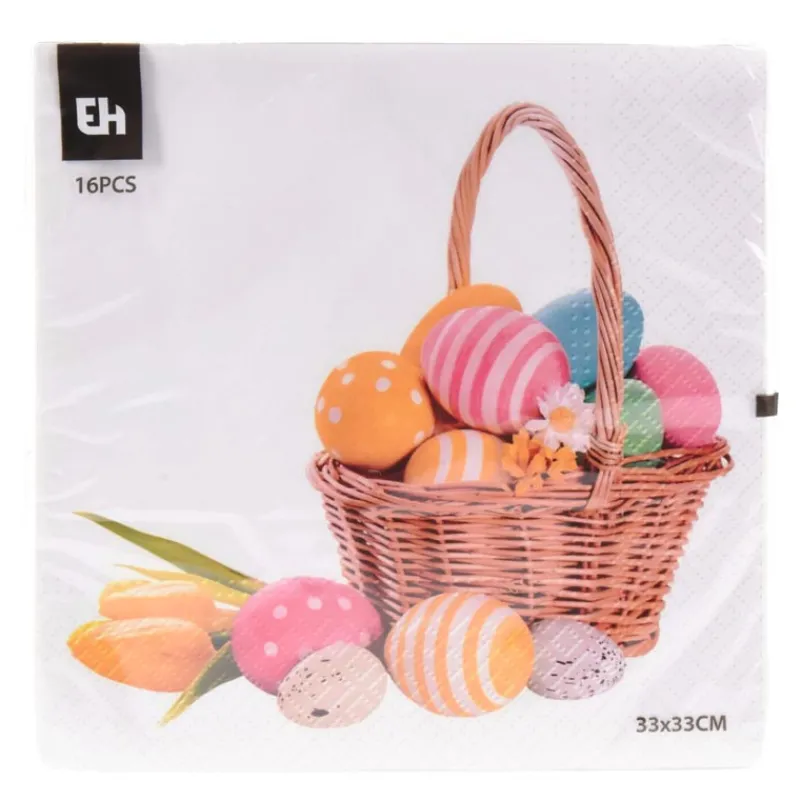 Discount Serviette 33x33cm x16 paques 2as Vaisselle Jetable