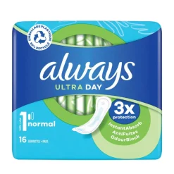 Serviettes x16 ultra normal Hygiène Feminine