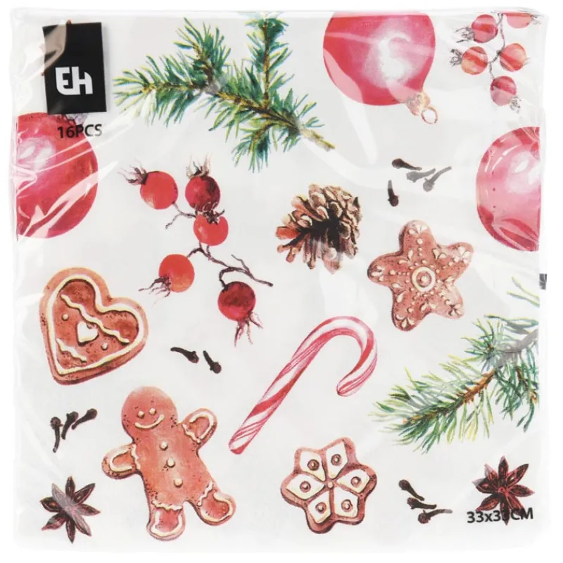 Discount Serviettes 33x33cm 16pcs Vaisselle Jetable