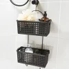Discount Serviteur de douche 2 paniers Accessoire Salle De Bain