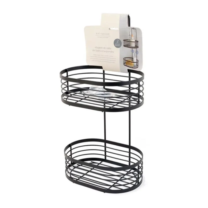 Discount Serviteur de douche noir Accessoire Salle De Bain