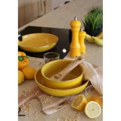 Discount Set 5 pieces colorama jaune Casserole, Poêle