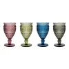 Set 4 verres a vin colores strie Vaisselle, Art De La Table·Verre