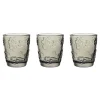 Sale Set 3 verres motif floral Boîte, Rangement