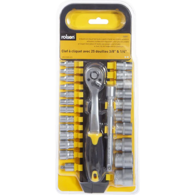 Discount Set cles a cliquet + 23 douilles Outillage, Accessoire