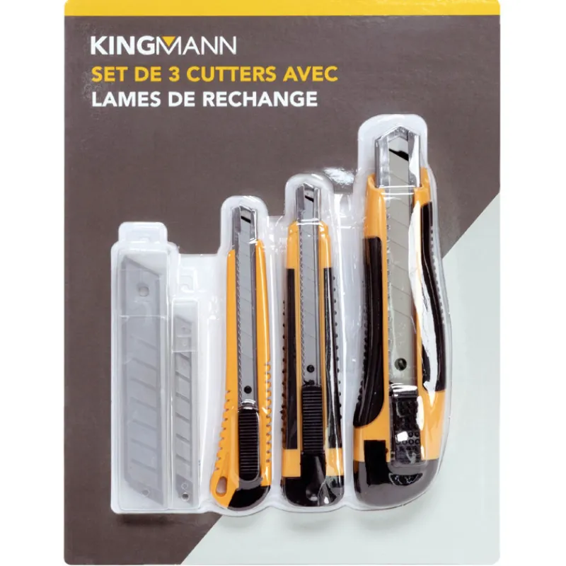 Set de 3 cutters + 20 lames Outillage, Accessoire