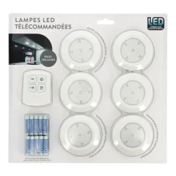 Sale Set de 6 lumieres et 1 telecomma Ampoule