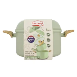 Sale Set de 8 pieces cuisson vert Casserole, Poêle