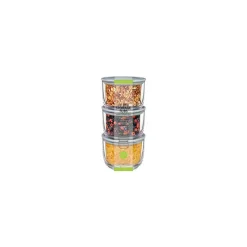 Outlet Set de 3 pots avec couvercle Boîte, Rangement