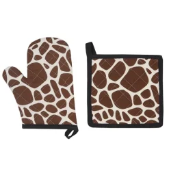 Set de gant et manique girafe Linge De Table, Cuisine·Tablier, Gant, Manique