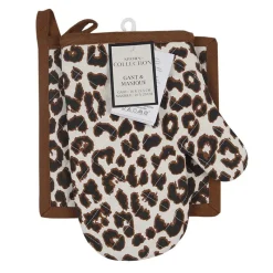 New Set de gant et manique leopard Linge De Table, Cuisine·Tablier, Gant, Manique